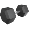 Гантель гексагональная UNIX FIT 25 кг обрезиненная DBHEX25x2