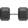 Гантель гексагональная UNIX FIT 47,5 кг обрезиненная DBHEX47_5x2