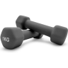 Гантель неопреновая UNIX Fit 1 кг Grey DBNEO1GYx2